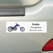 Afbeelding cartoon motorfiets bumpersticker (Op auto)