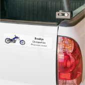 Afbeelding cartoon motorfiets bumpersticker (Op Truck)
