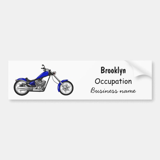 Afbeelding cartoon motorfiets bumpersticker (Voorkant)