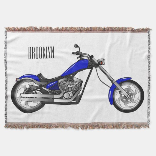 Afbeelding cartoon motorfiets deken (Voorkant)