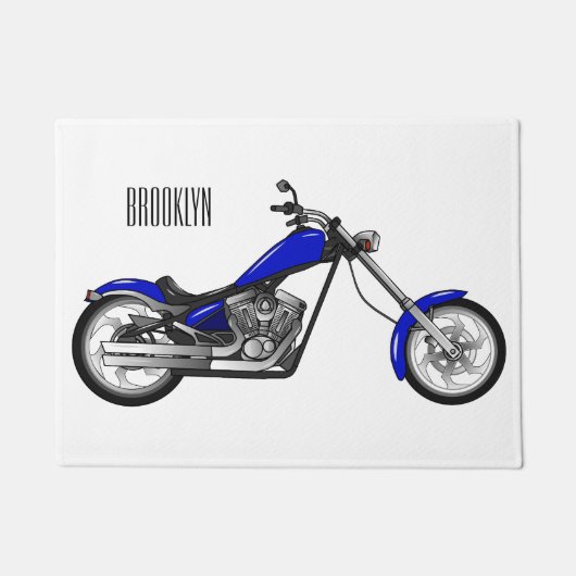 Afbeelding cartoon motorfiets deurmat (Voorkant)
