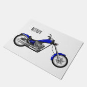Afbeelding cartoon motorfiets deurmat (Schuin)