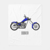 Afbeelding cartoon motorfiets fleece deken (Voorkant)