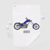 Afbeelding cartoon motorfiets golfhanddoek (Insitu)