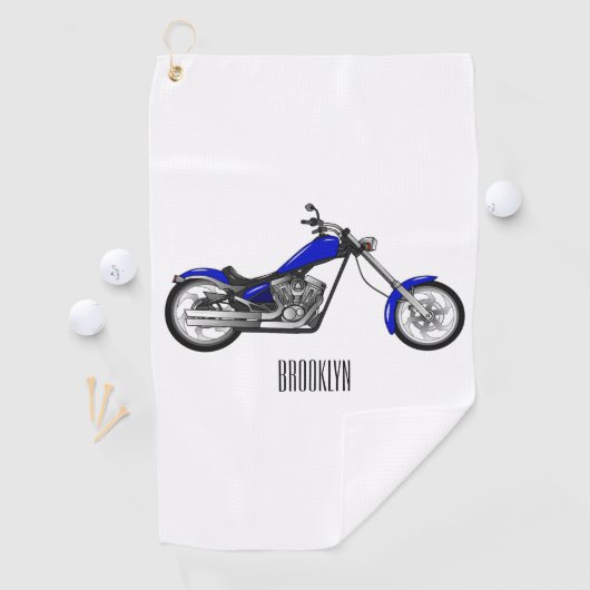 Afbeelding cartoon motorfiets golfhanddoek (Insitu)