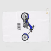 Afbeelding cartoon motorfiets golfhanddoek (Horizontaal)