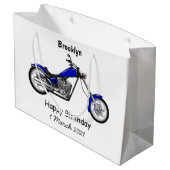 Afbeelding cartoon motorfiets groot cadeauzakje (Achterkant Gekanteld)