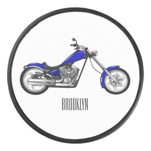 Afbeelding cartoon motorfiets hockey puck (Voorkant)