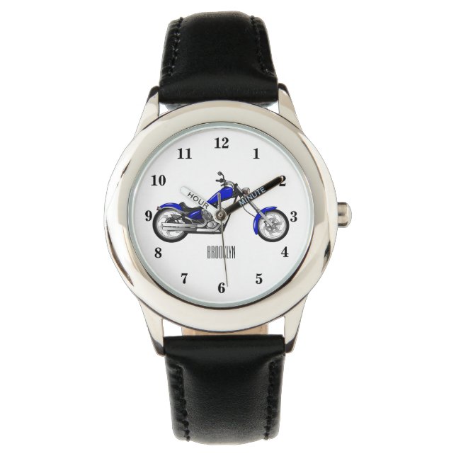 Afbeelding cartoon motorfiets horloge (Voorkant)