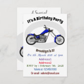 Afbeelding cartoon motorfiets kaart (Voorkant / Achterkant)