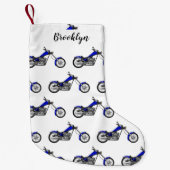 Afbeelding cartoon motorfiets kleine kerstsok (Voorkant)