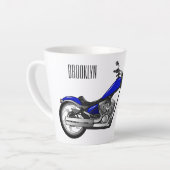 Afbeelding cartoon motorfiets latte mok (Linkerhoek)