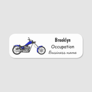 Afbeelding cartoon motorfiets naamplaatje