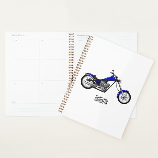 Afbeelding cartoon motorfiets planner (Display)