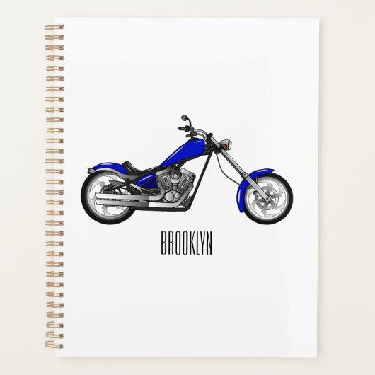 Afbeelding cartoon motorfiets planner (Voorkant)