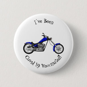 Afbeelding cartoon motorfiets ronde button 5,7 cm