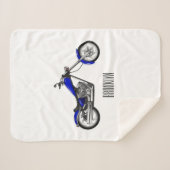 Afbeelding cartoon motorfiets sherpa deken (Voorkant (horizontaal))