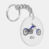 Afbeelding cartoon motorfiets sleutelhanger (Voorkant Links)