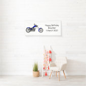 Afbeelding cartoon motorfiets spandoek (Insitu)