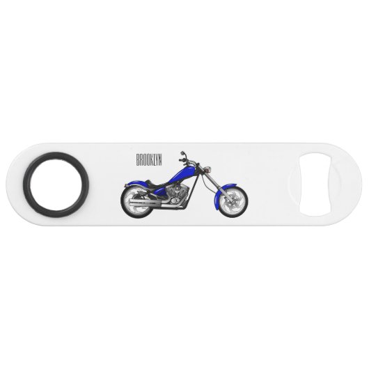 Afbeelding cartoon motorfiets speed flessenopener (Voorkant (Horizontaal))
