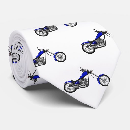 Afbeelding cartoon motorfiets stropdas (Opgerold)