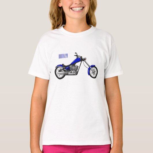 Afbeelding cartoon motorfiets t-shirt (Voorkant)