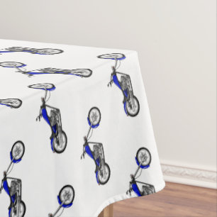 Afbeelding cartoon motorfiets tafelkleed