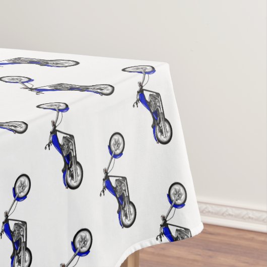 Afbeelding cartoon motorfiets tafelkleed (Voorbeeld)