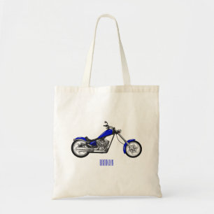 Afbeelding cartoon motorfiets tote bag