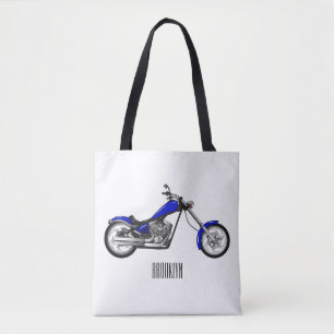 Afbeelding cartoon motorfiets tote bag