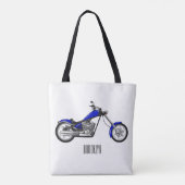 Afbeelding cartoon motorfiets tote bag (Achterkant)