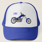Afbeelding cartoon motorfiets trucker pet (Voorkant)