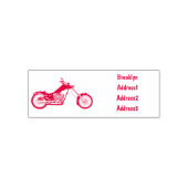 Afbeelding cartoon motorfiets  zelfinktende stempel (Design)
