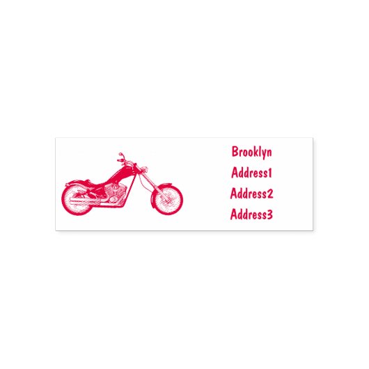Afbeelding cartoon motorfiets  zelfinktende stempel (Design)