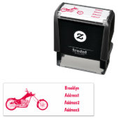 Afbeelding cartoon motorfiets  zelfinktende stempel (In situ)