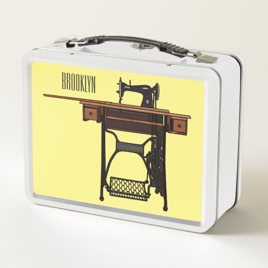 Afbeelding cartoon naaimachine (Achterkant)