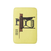 Afbeelding cartoon naaimachine badmat (Voorkant Verticaal)