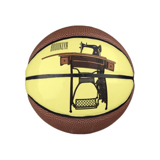 Afbeelding cartoon naaimachine basketbal (Voorkant)