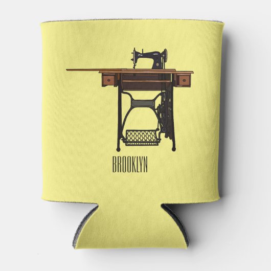 Afbeelding cartoon naaimachine blikjeskoeler (Voorkant)