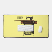 Afbeelding cartoon naaimachine bureaumat (Keyboard & Muis)