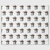 Afbeelding cartoon naaimachine cadeaupapier (Vlak)