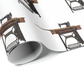 Afbeelding cartoon naaimachine cadeaupapier (Rol Hoek)