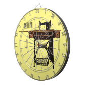 Afbeelding cartoon naaimachine dartbord (Voorkant Rechts)