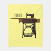 Afbeelding cartoon naaimachine fleece deken (Voorkant)