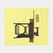 Afbeelding cartoon naaimachine fleece deken (Voorkant (Horizontaal))