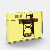 Afbeelding cartoon naaimachine fotoblokken (Links)