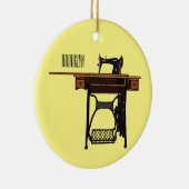 Afbeelding cartoon naaimachine keramisch ornament (Rechts)