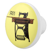 Afbeelding cartoon naaimachine keramische knop (Rechts)