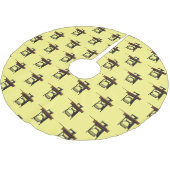 Afbeelding cartoon naaimachine kerstboom rok (Gekanteld)