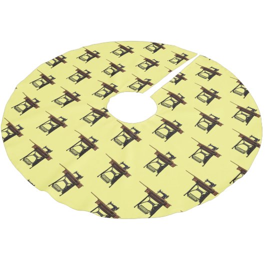 Afbeelding cartoon naaimachine kerstboom rok (Gekanteld)